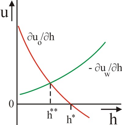 Figure of the two marginal utilities