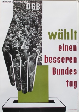 Figure of DGB poster for democracy