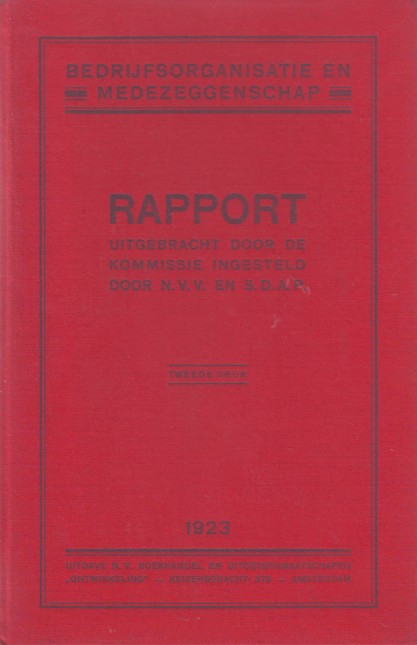 Photo of report Bedrijfs-organisatie en medezeggenschap