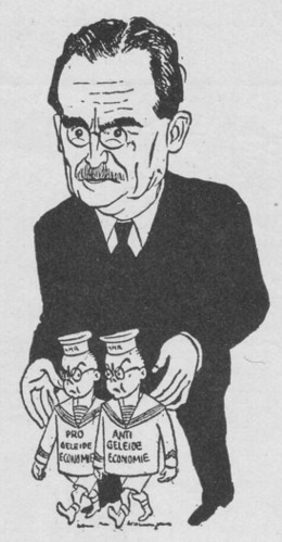 Caricature Drees about the planned economy