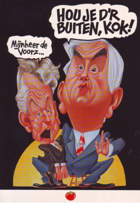 Picture card caricature against Purple from SP