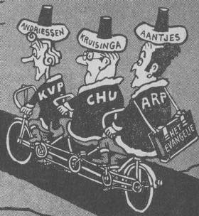 Photo of caricature by Opland (Volkskrant)