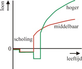 Graph of salary development